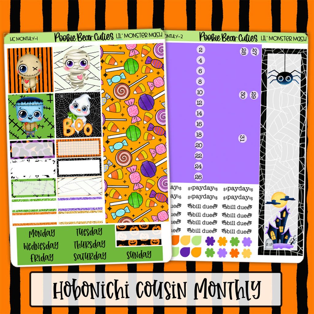 Hobonichi Cousin Monthly | Lil' Monster Mash