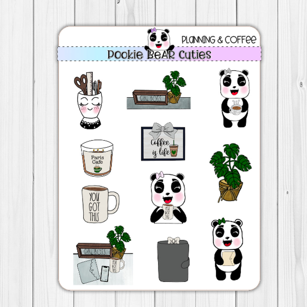 Planning & Coffee Deco Stickers
