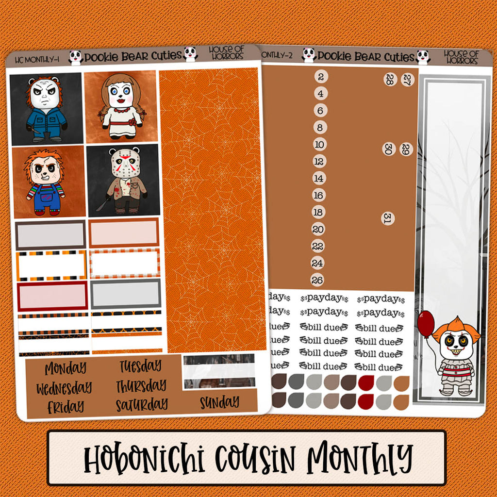 Hobonichi Cousin Monthly | House of Horrors