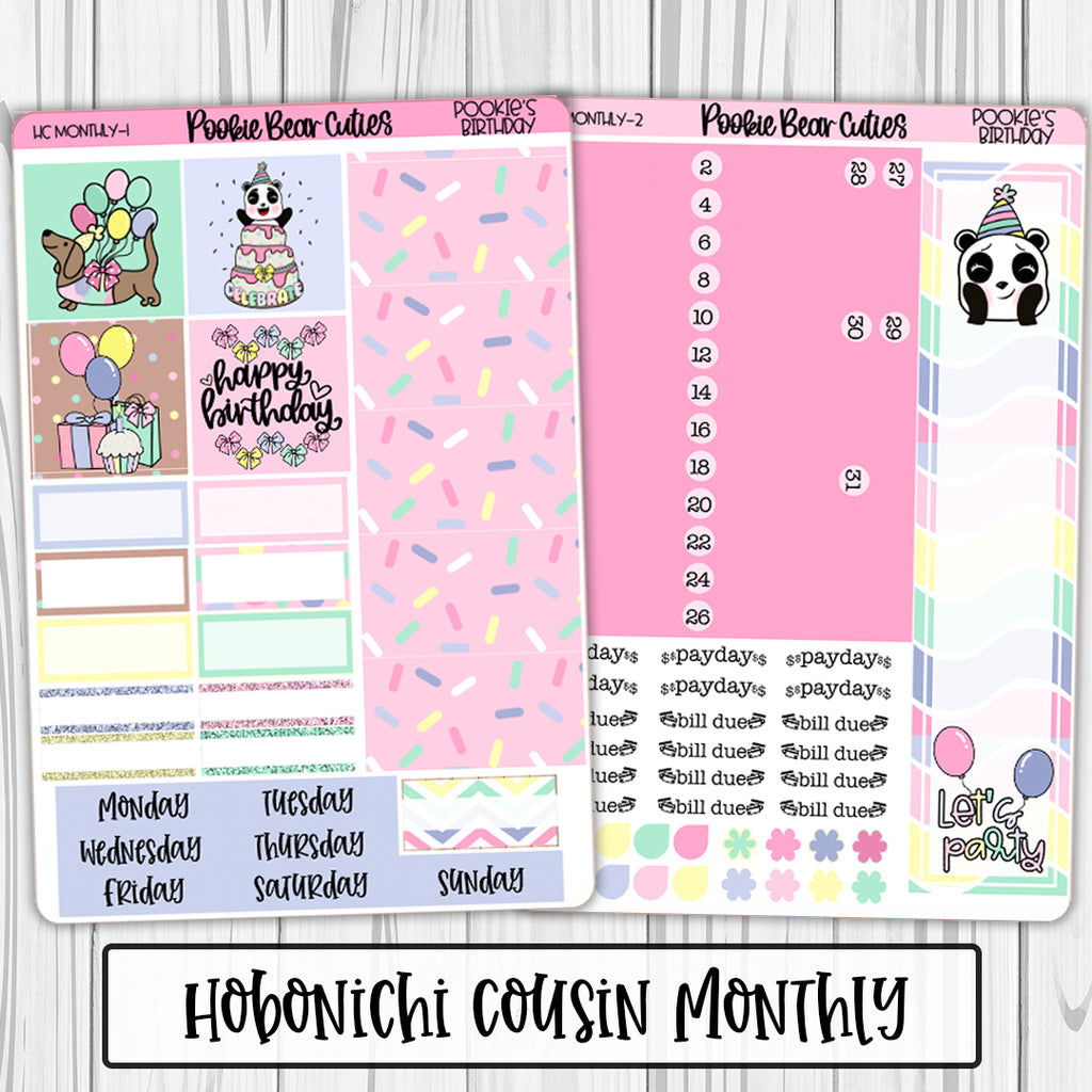 Hobonichi Cousin Monthly | Pookie's Birthday