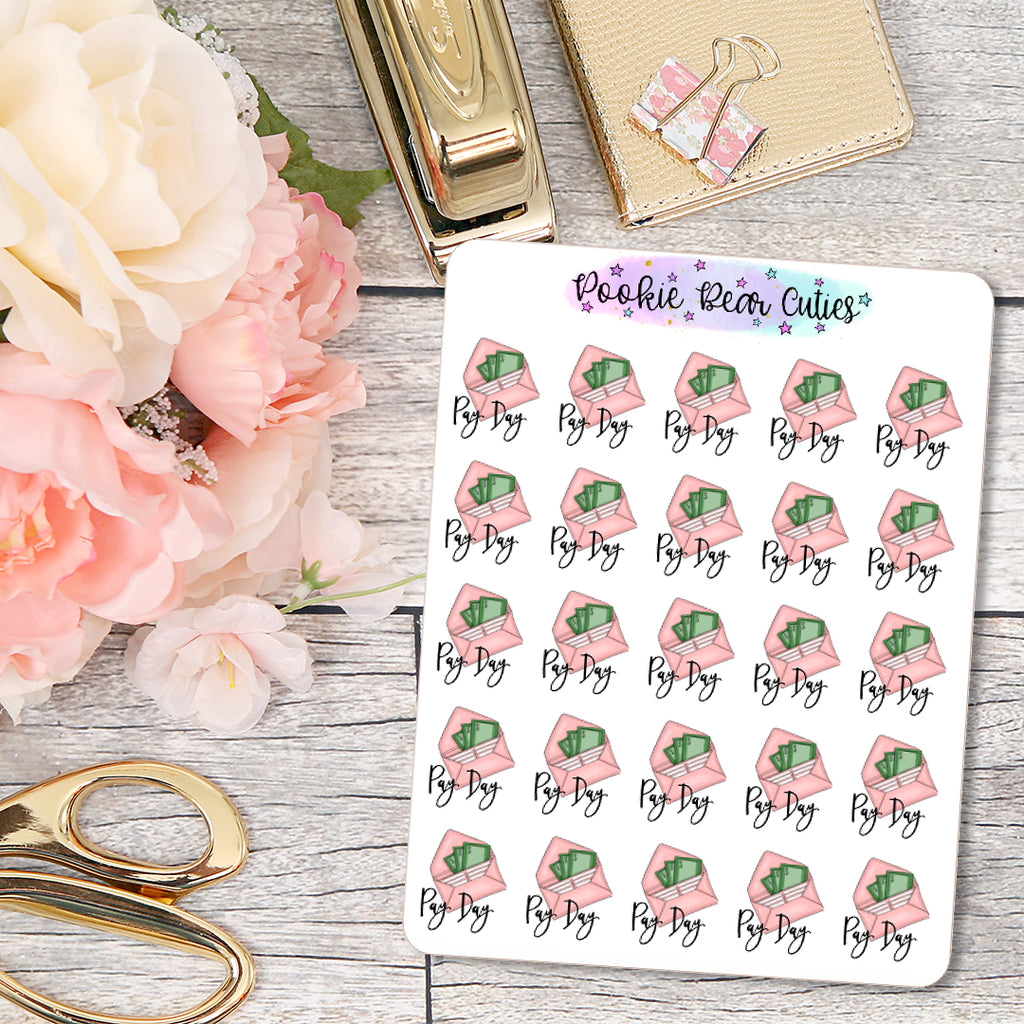 Pay Day Typography Stickers