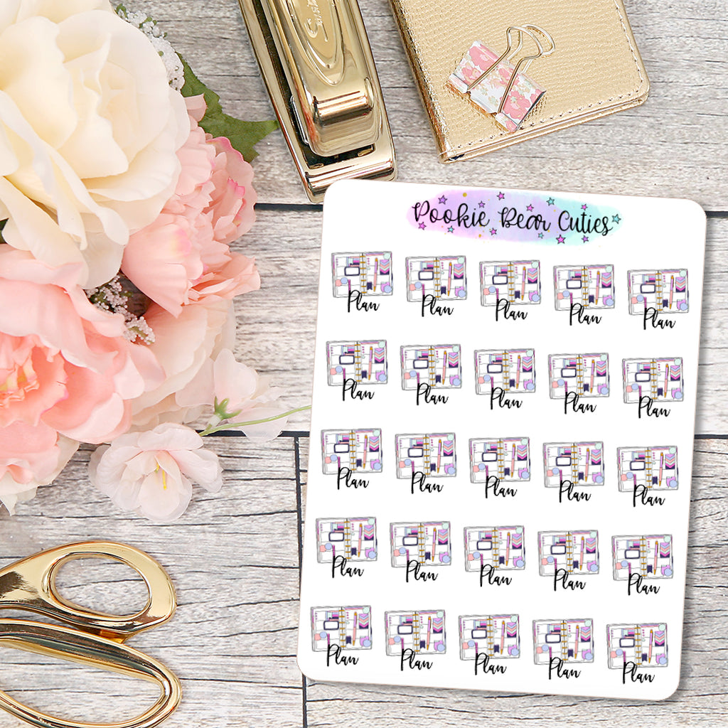 Plan Typography Stickers
