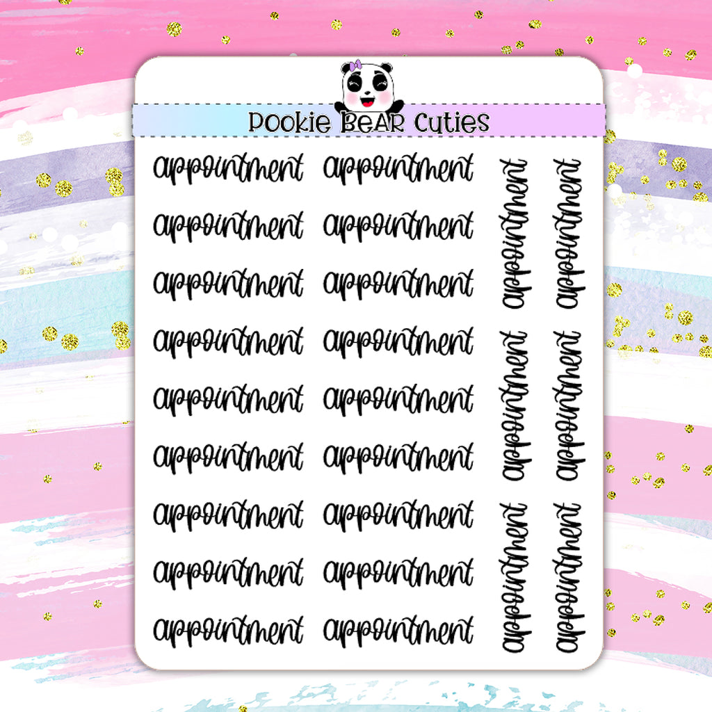 Appointment | Handwritten | Typography Stickers