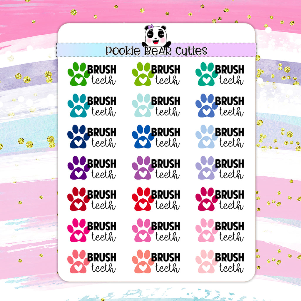Brush Teeth | Pet Stickers