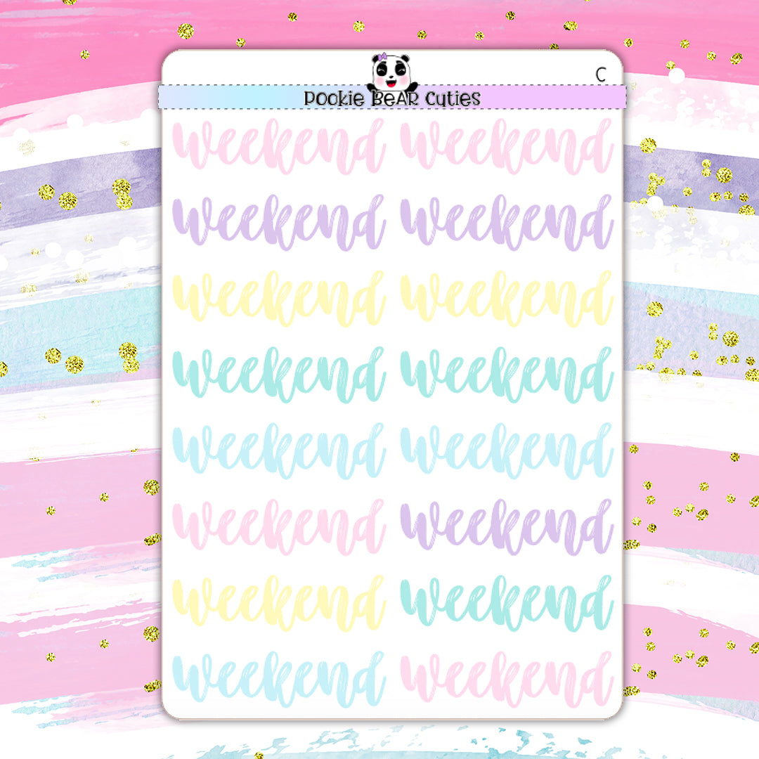 Weekend | Vo.1