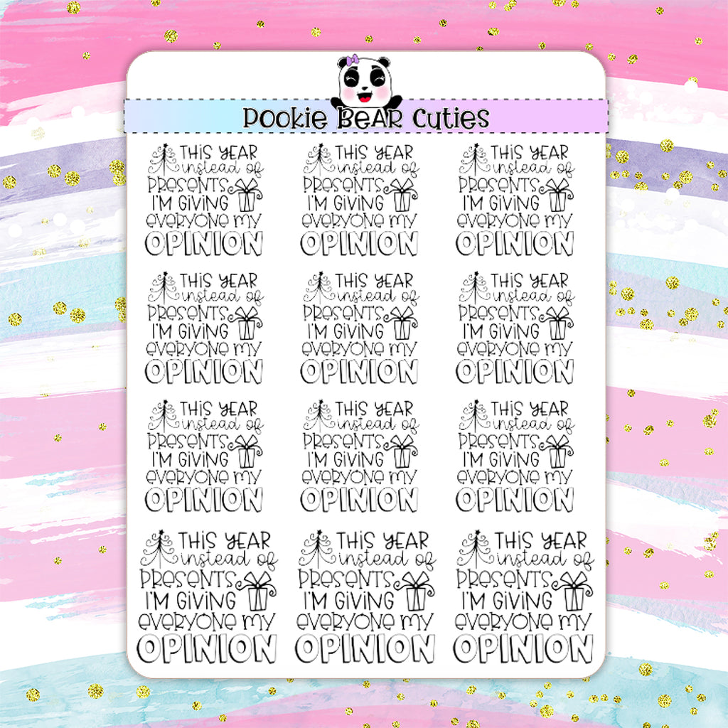 Christmas Opinion Gift Stickers