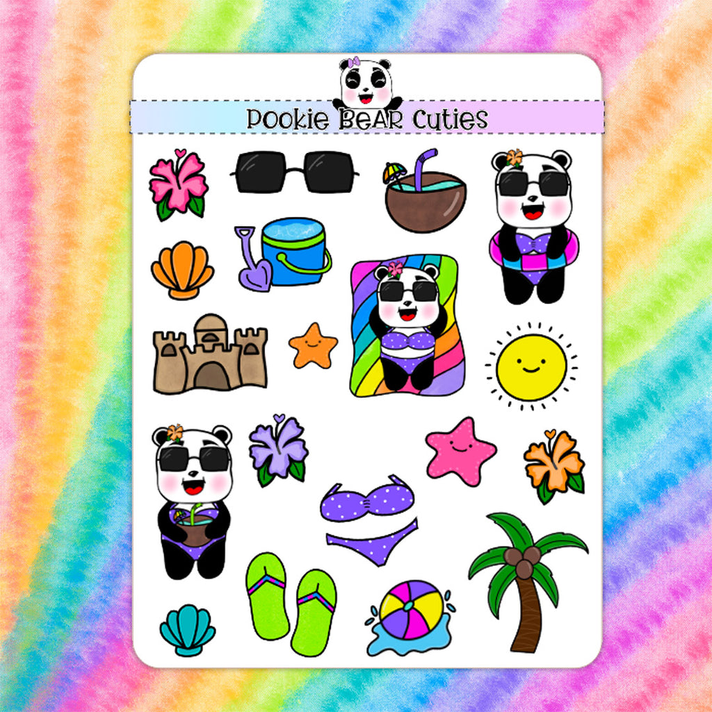 Beach Vibes Deco Stickers