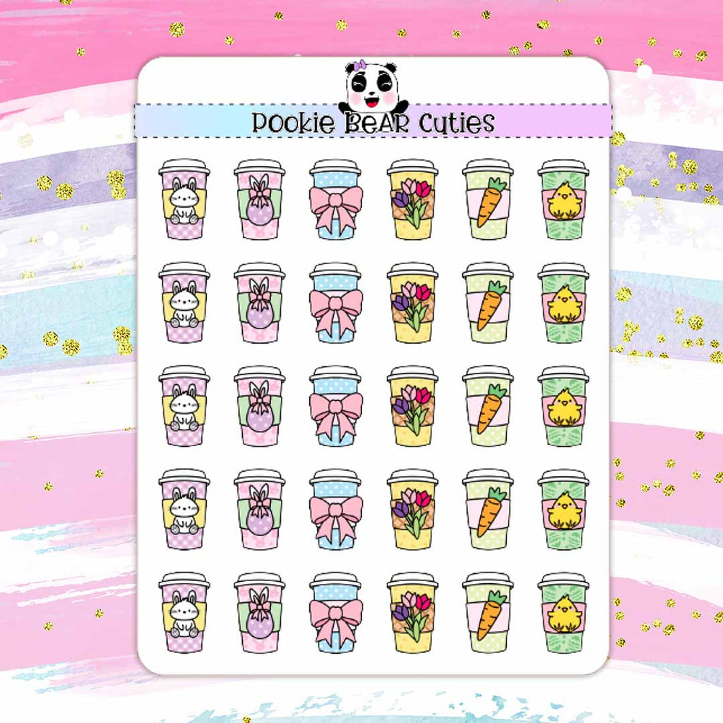 Easter Coffee Cup Stickers