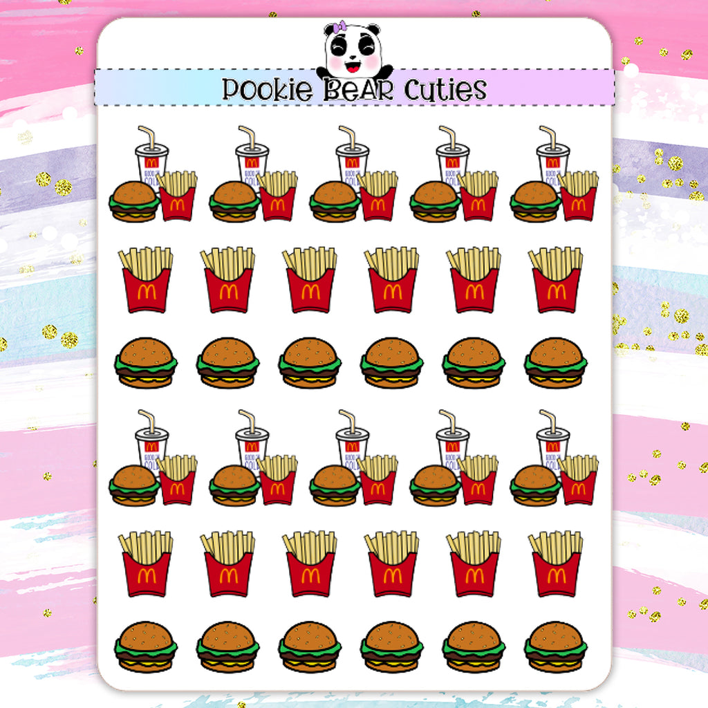 Fast Food Doodles | Hand Drawn Stickers