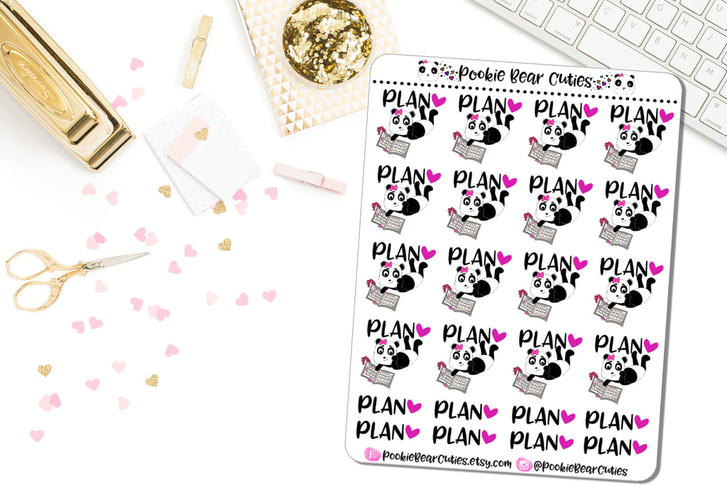 Pookie Bear Plan Stickers