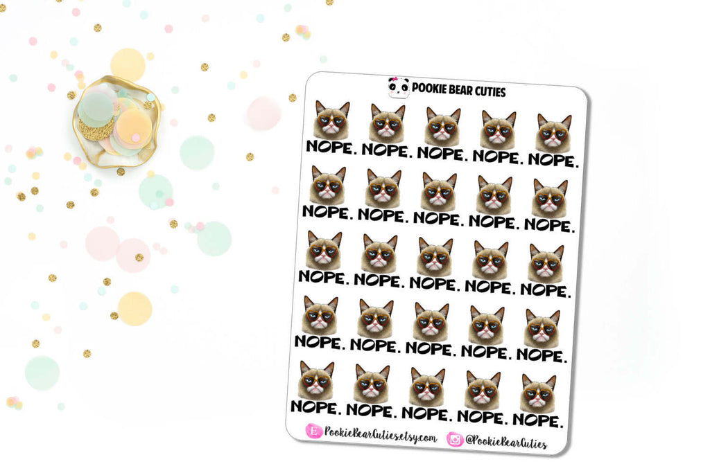 Grumpy Nope! Stickers
