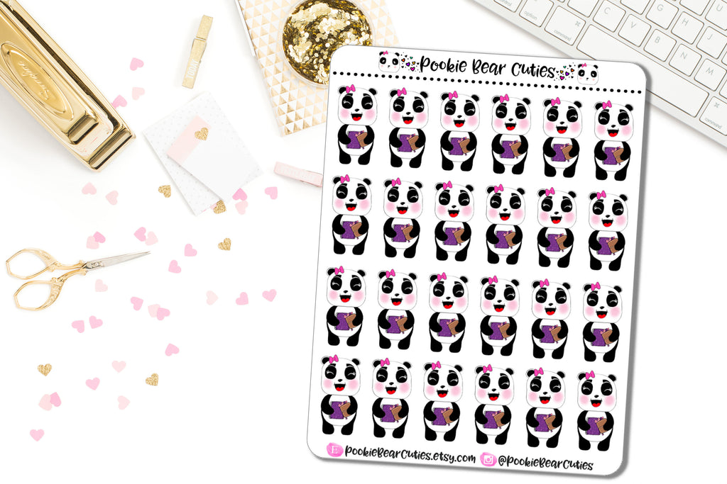 Pookie Bear Planner Girl Stickers
