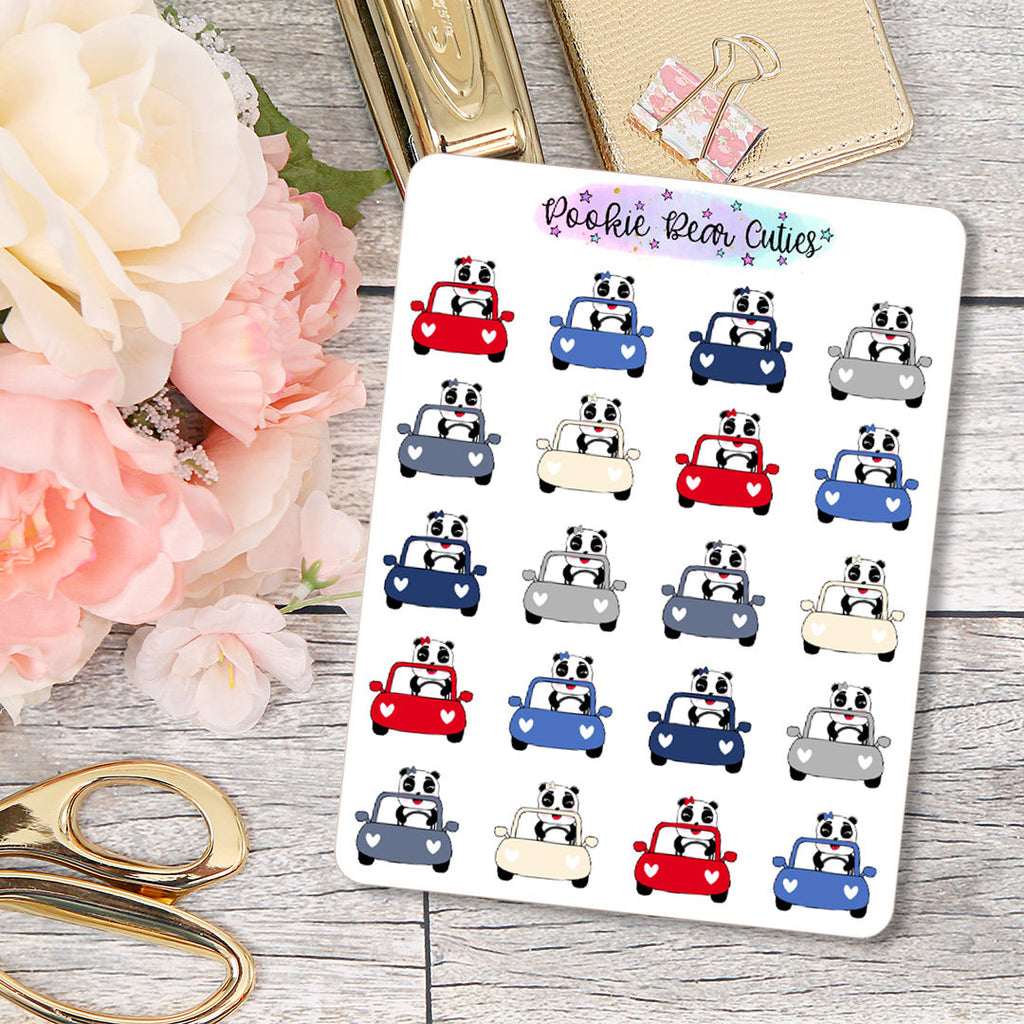 Pookie Bear On The Road Stickers