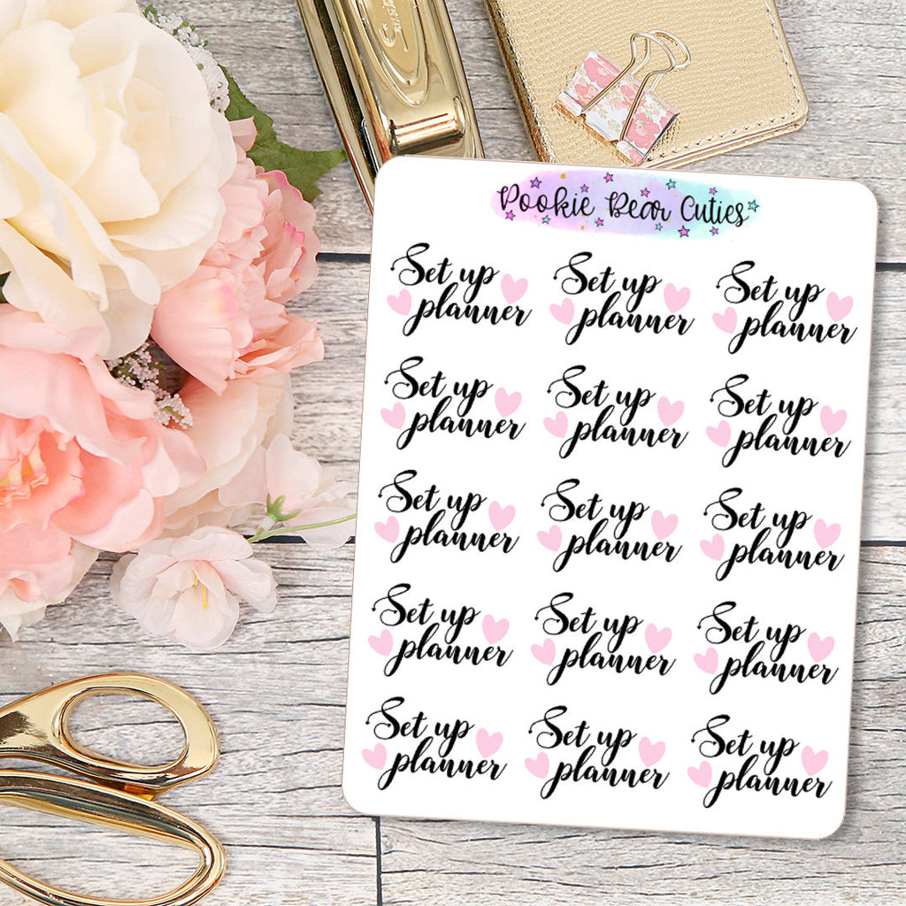 Set Up Planner Stickers