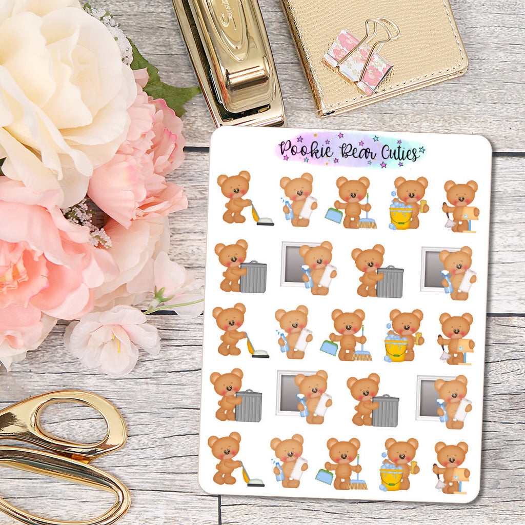 Teddy Cleaning- House Chose Stickers