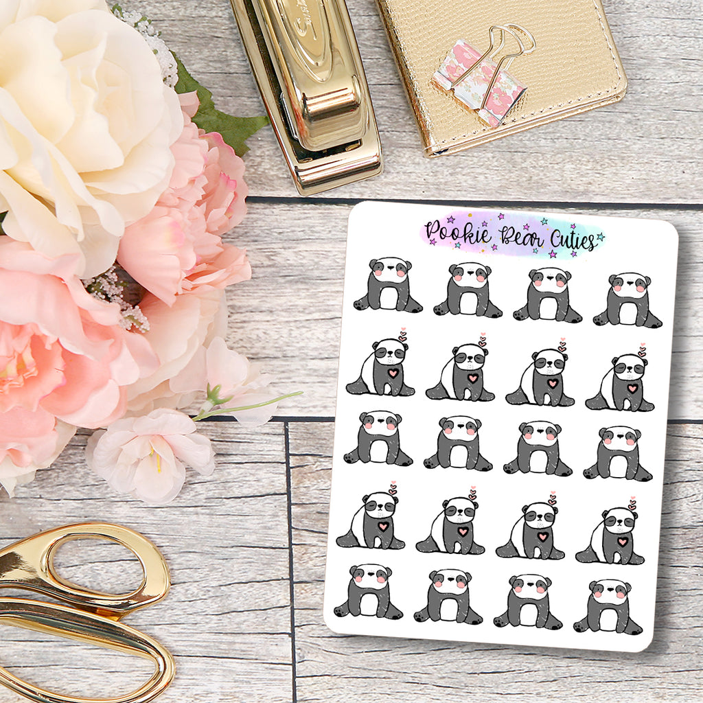 Panda Love Stickers