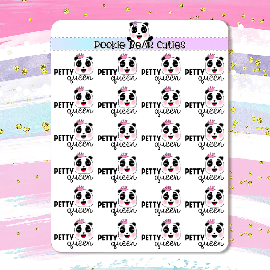 Pookie Bear Petty Queen Stickers