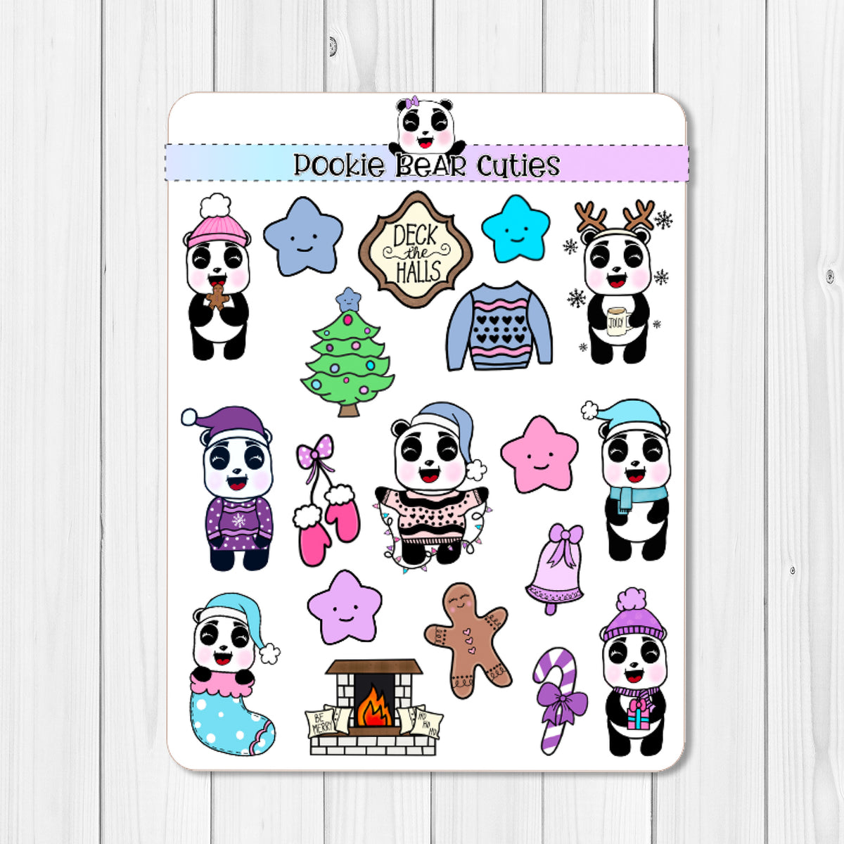 A Pookie Christmas Deco Stickers