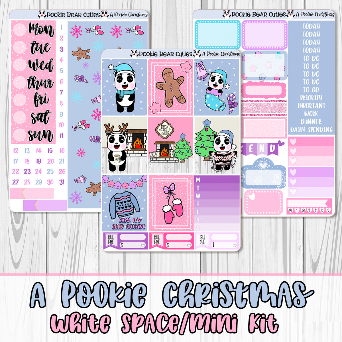 A Pookie Christmas White Space/Mini Kit