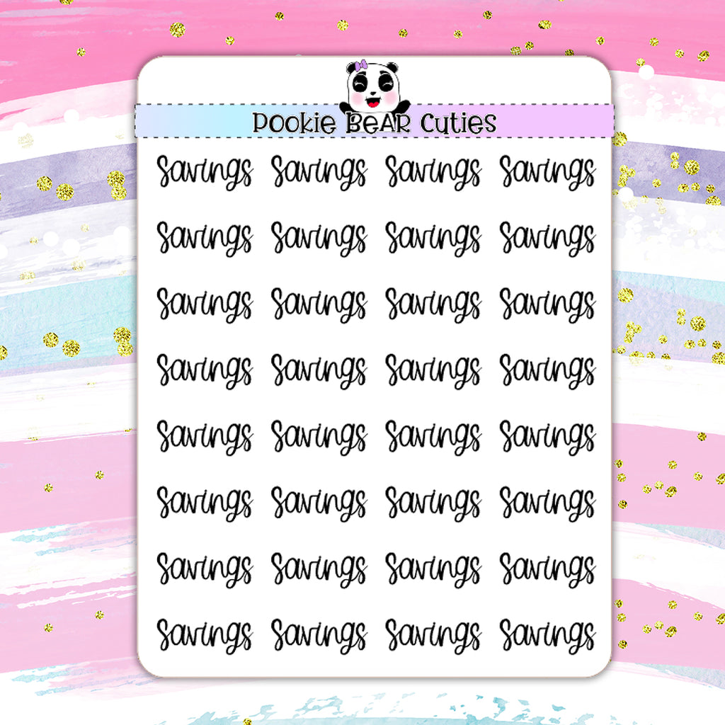 Savings | Handwritten | Typography Stickers