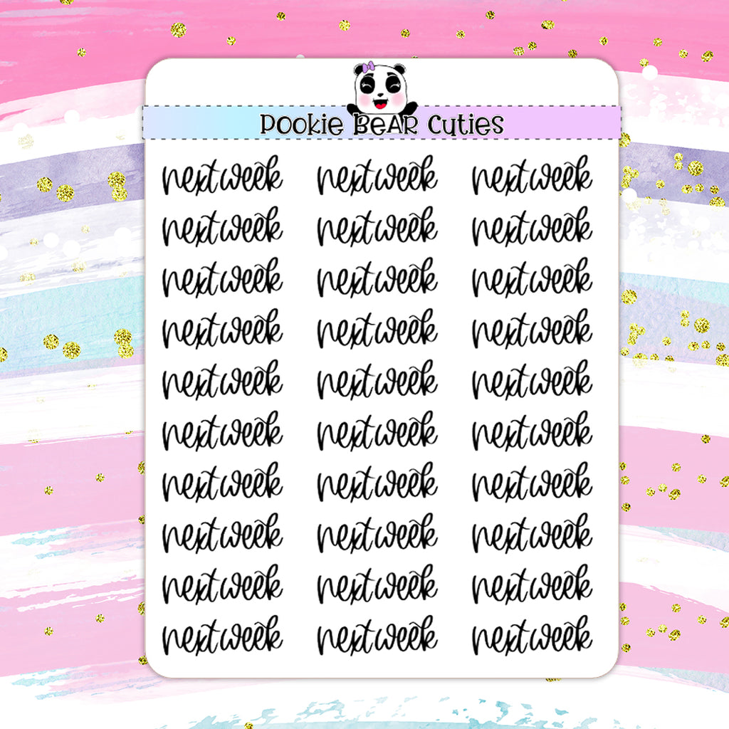 Next Week | Handwritten | Typography Stickers