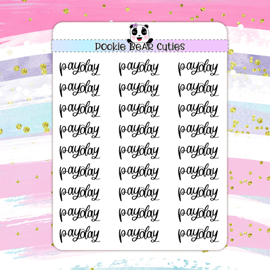 Payday | Handwritten | Typography Stickers