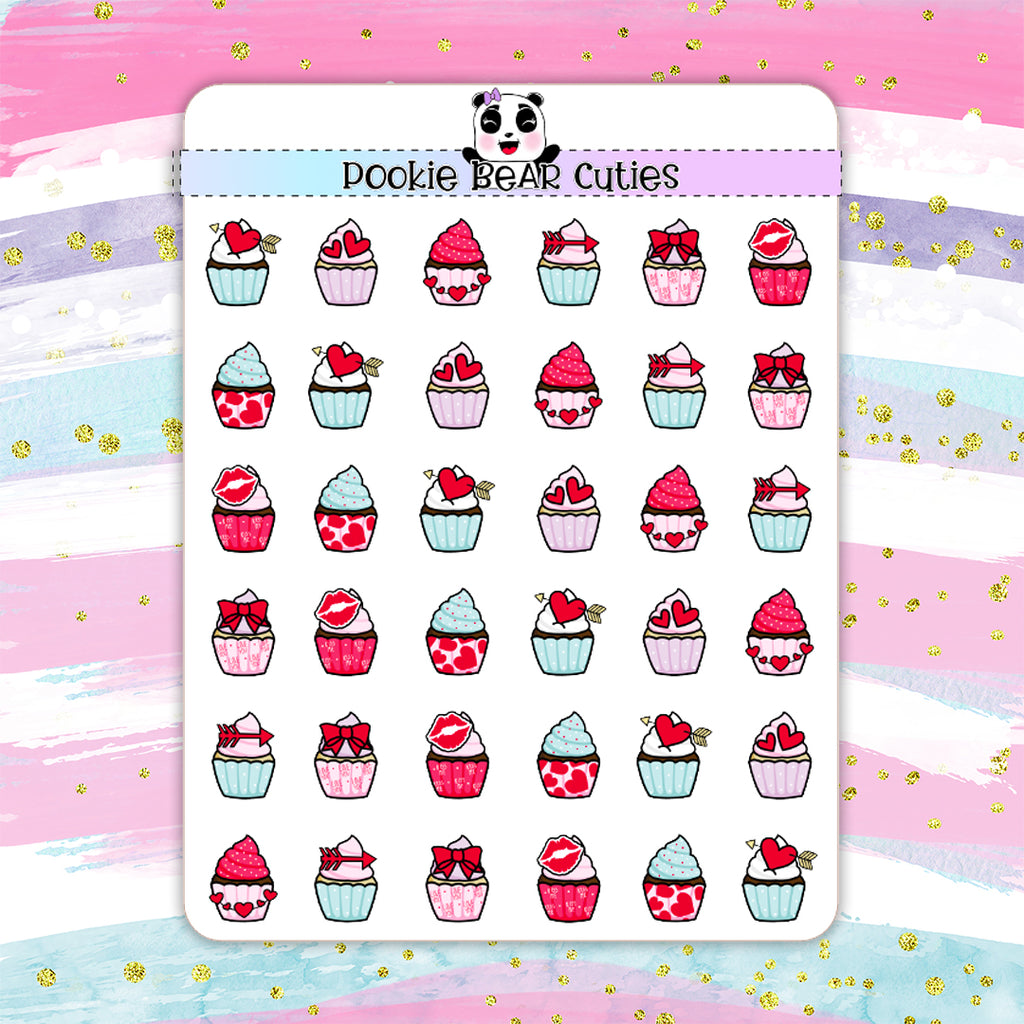 Valentine Cupcake Doodles