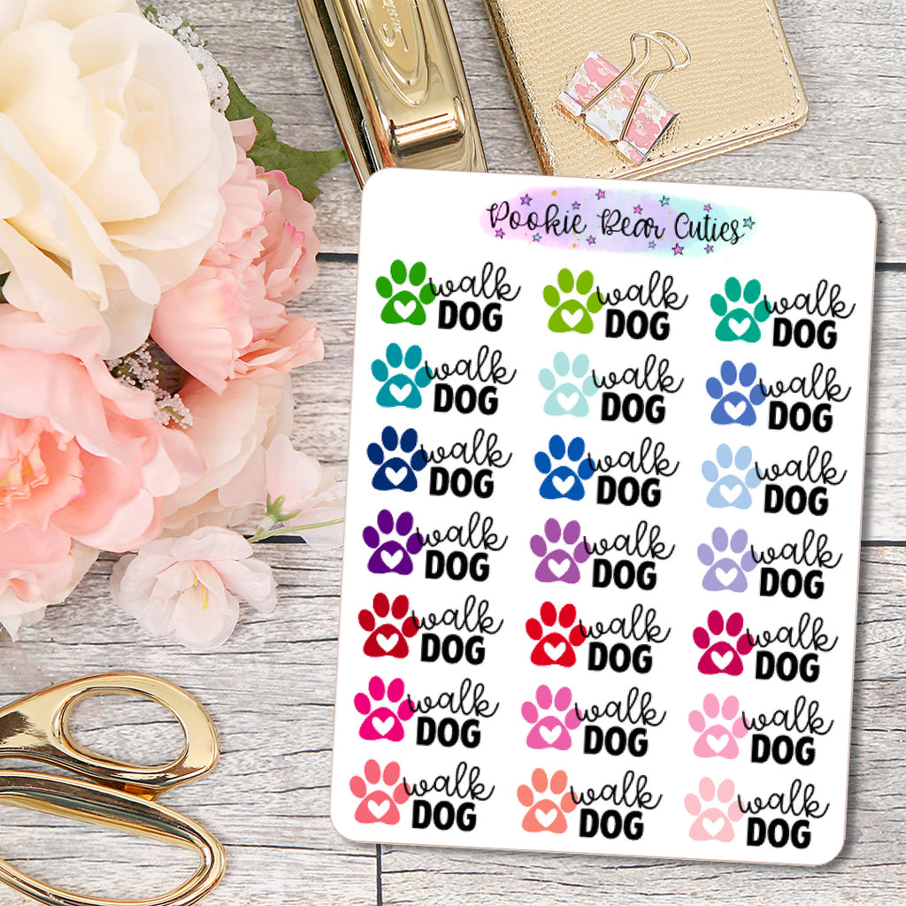 Walk Dog Stickers