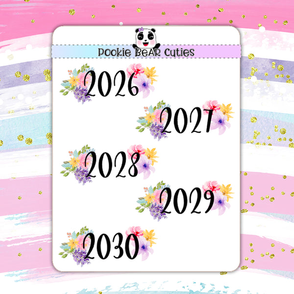 Five Year Journal | Year Stickers