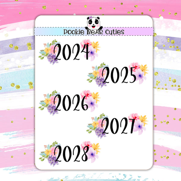 Five Year Journal | Year Stickers