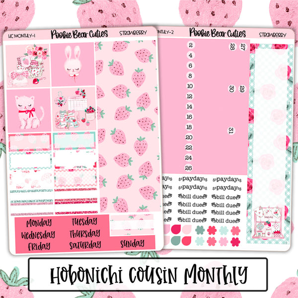 Hobonichi Cousin Monthly | Strawberry