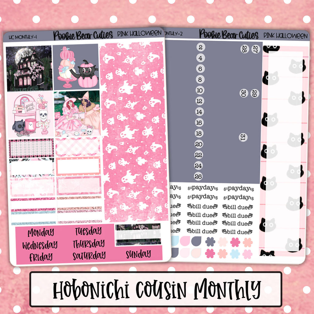 Hobonichi Cousin Monthly | Pink Halloween