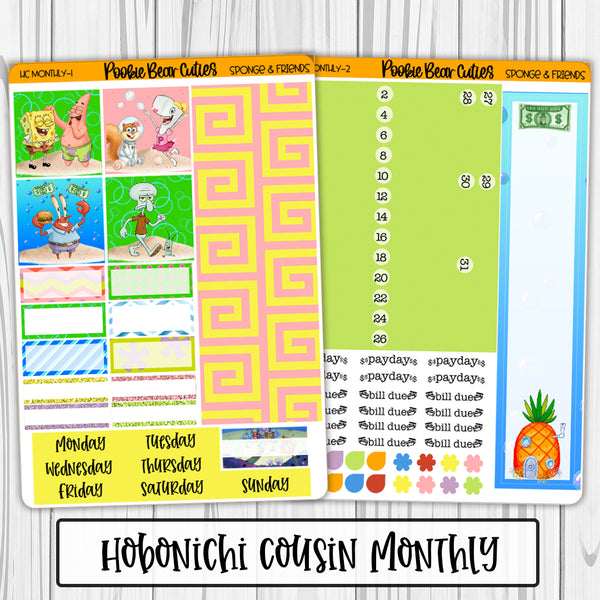 Hobonichi Cousin Monthly | Sponge & Friends
