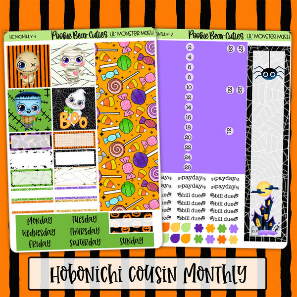 Hobonichi Cousin Monthly | Lil' Monster Mash