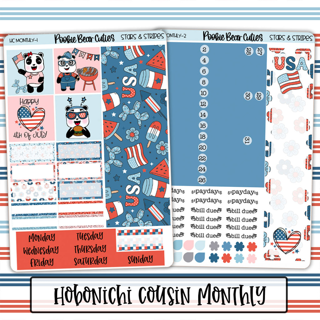 Hobonichi Cousin Monthly | Stars & Stripes