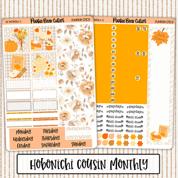Hobonichi Cousin Monthly | Pumpkin Spice