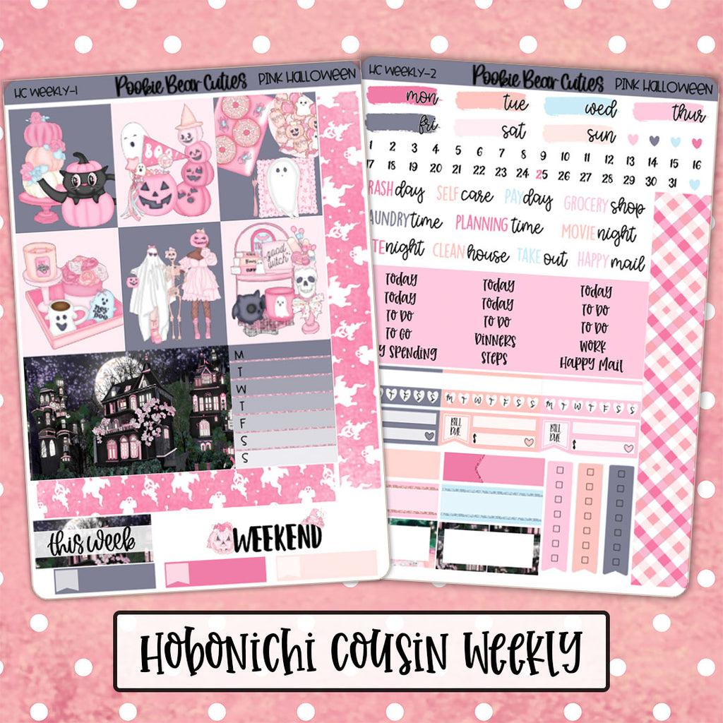 Hobonichi Cousin Weekly Kit | Pink Halloween