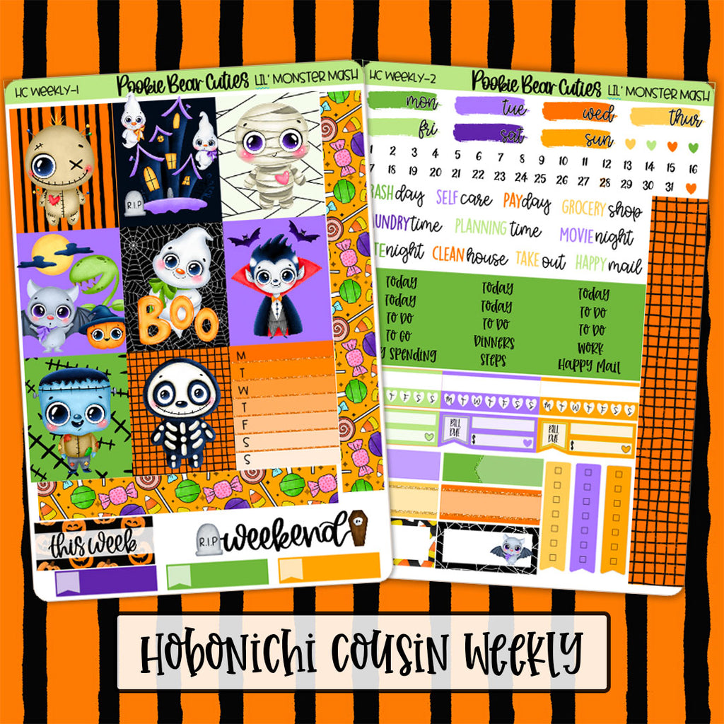 Hobonichi Cousin Weekly Kit | Lil' Monster Mash
