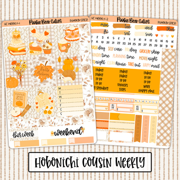 Hobonichi Cousin Weekly Kit | Pumpkin Spice