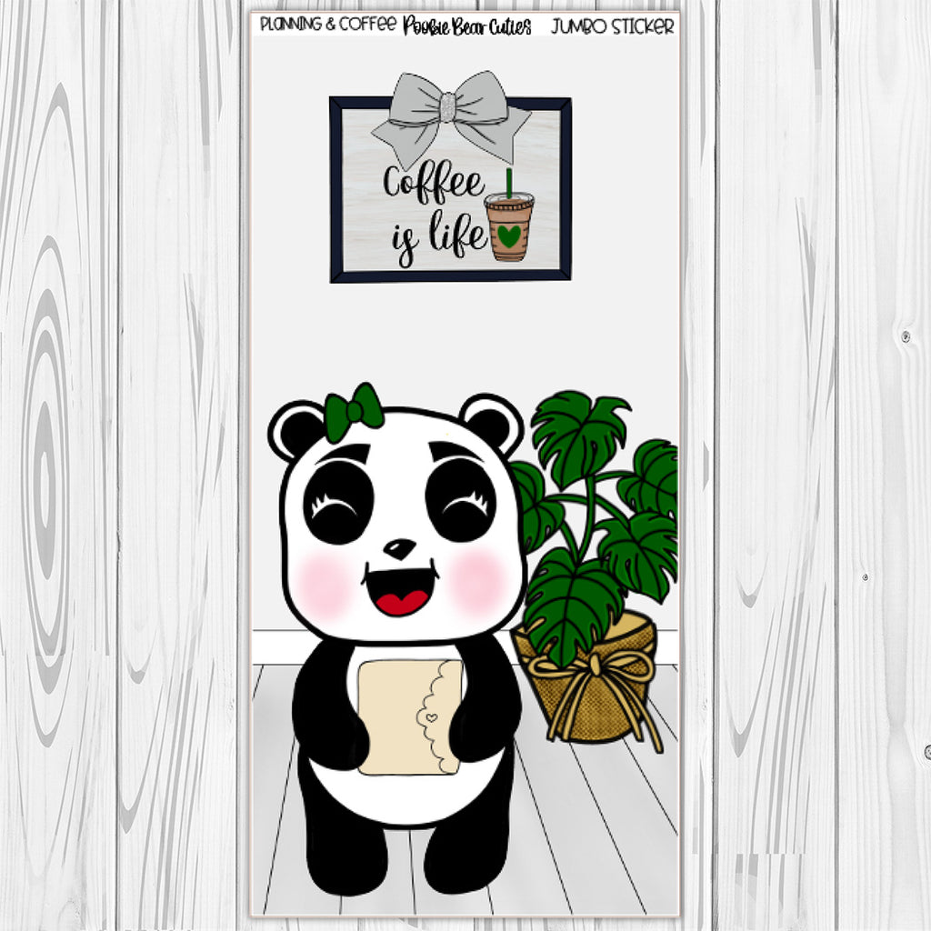Planning & Coffee  | Jumbo Stickers