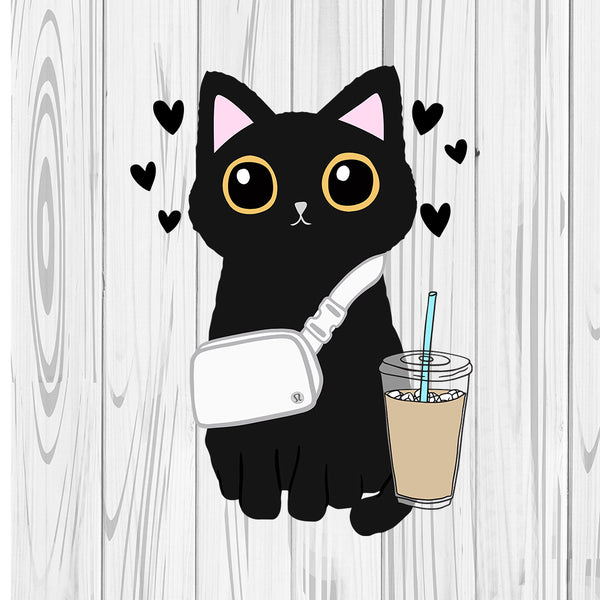 Die Cut | Black Cat w/ Coffee
