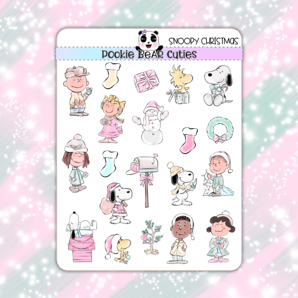 Snoopy Christmas Deco Stickers