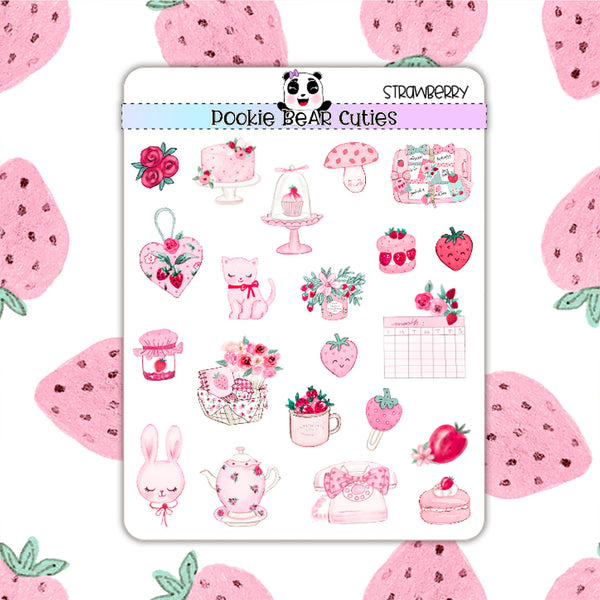 Strawberry Deco Stickers