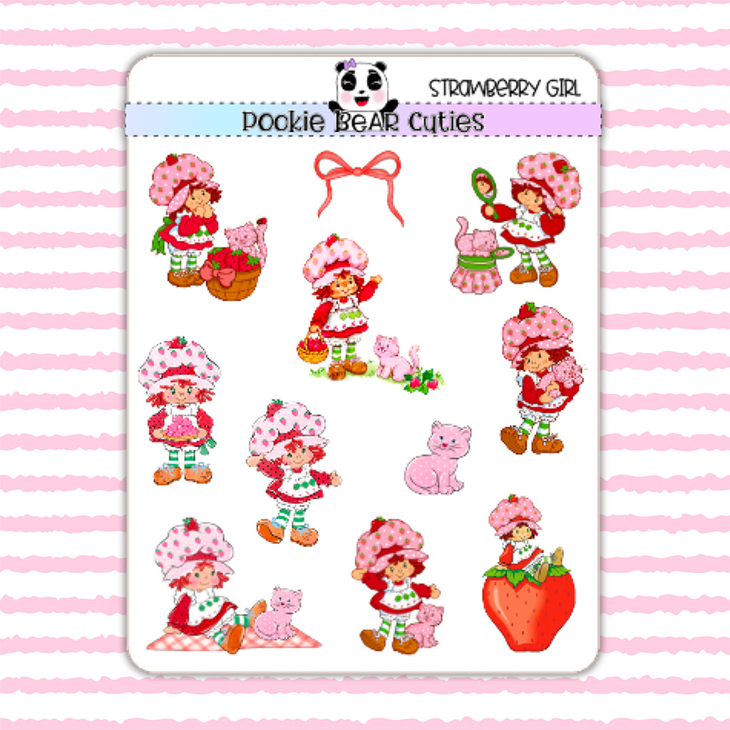 Strawberry Girl Deco Stickers