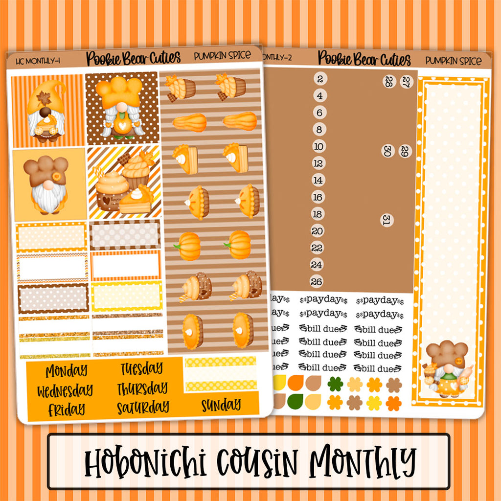 Hobonichi Cousin Monthly | Pumpkin Spice