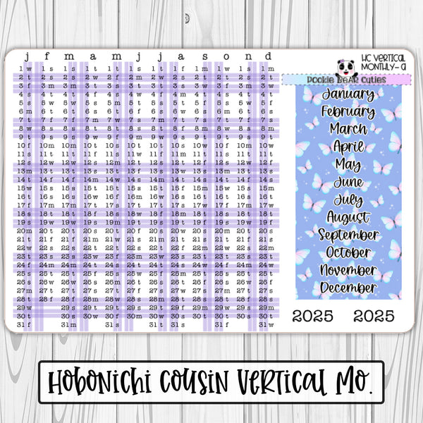 Hobonichi Cousin | 2025 Vertical Monthly View