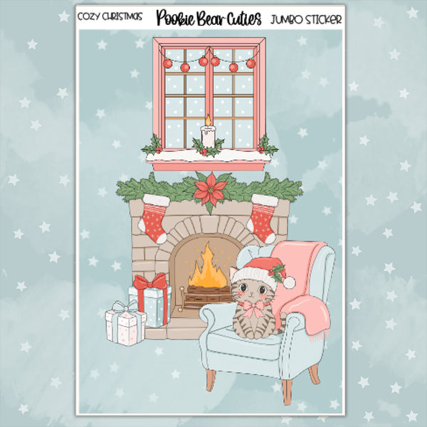 Cozy Christmas| Jumbo Stickers