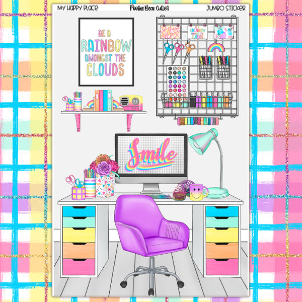My Happy Place | Jumbo Stickers