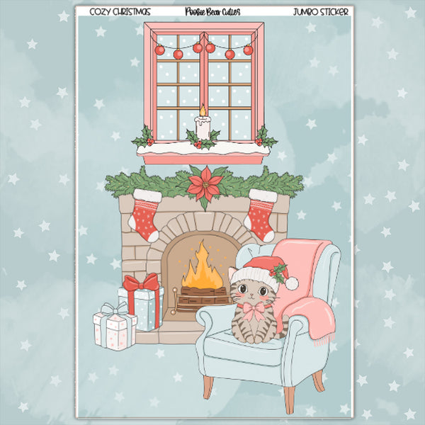 Cozy Christmas| Jumbo Stickers