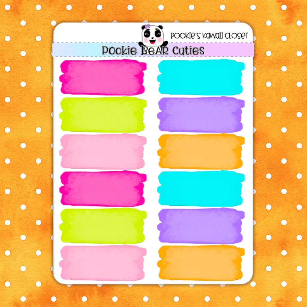 Pookie's Kawaii Closet  | Watercolor Swatches